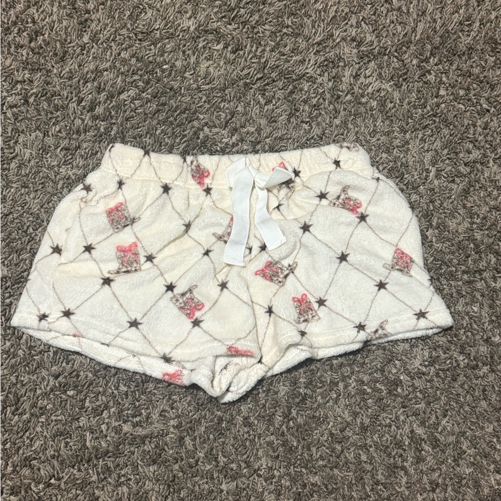 Cozy White and Pink Patterned Shorts